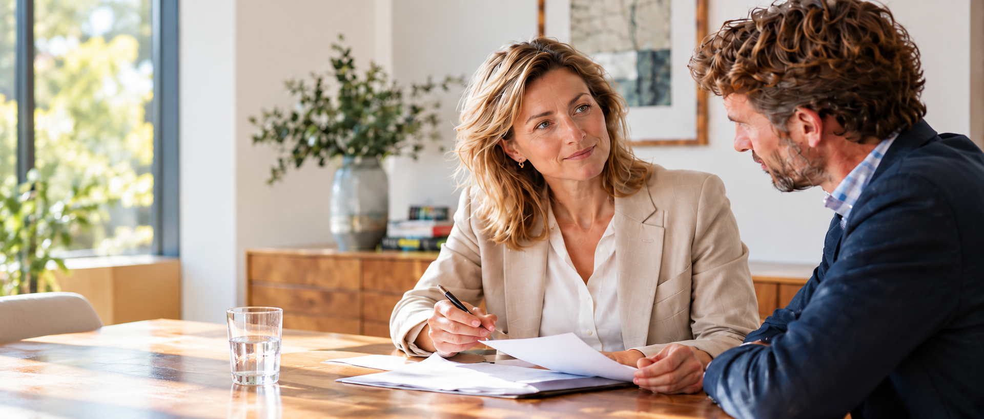Adviseur bespreekt het werkgeversregres met een werkgever